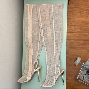 Honeycomb Over The Knee Heels